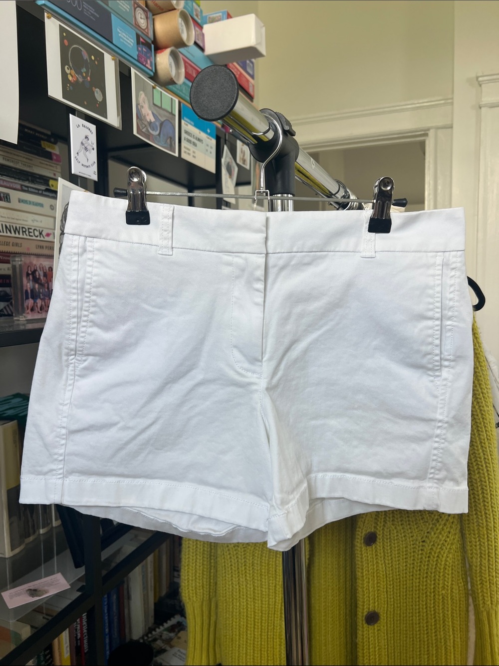 J. Crew White Cotton Mid-Rise Women's Shorts